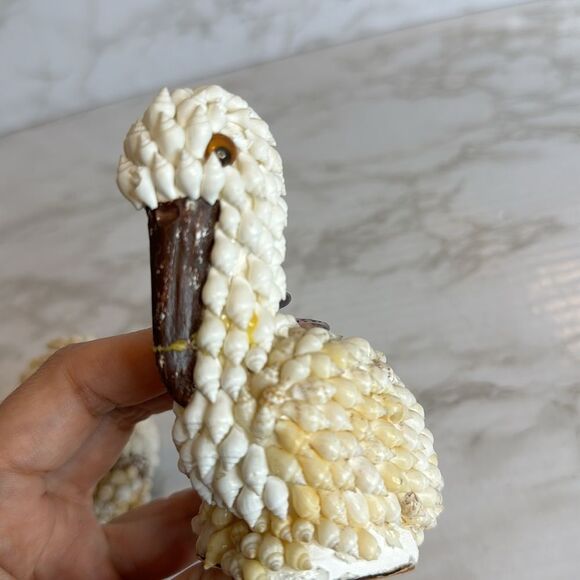 Vtg bird of shells sea shell folk art decor - Picture 6 of 8